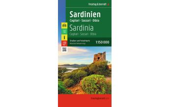 Road Maps Italy Sardinien, Straßen- und Freizeitkarte 1:150.000, freytag & berndt KOMPASS freytag & berndt