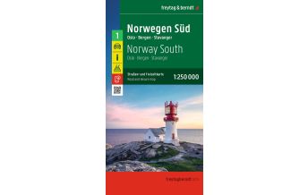 Straßenkarten Norwegen Norwegen Süd, Straßen- und Freizeitkarte 1:250.000, freytag & berndt KOMPASS freytag & berndt