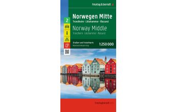 Straßenkarten Norwegen Norwegen Mitte, Straßen- und Freizeitkarte 1:250.000, freytag & berndt KOMPASS freytag & berndt