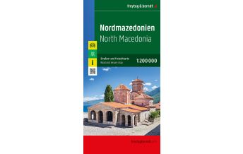Straßenkarten Nordmazedonien Nordmazedonien, Straßen- und Freizeitkarte 1:200.000, freytag & berndt Freytag-Berndt und Artaria