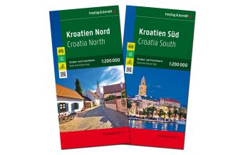 f&b Straßenkarten Kroatien, Straßenkarten-Set 1:200.000, freytag & berndt Freytag-Berndt und Artaria