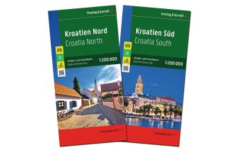 Straßenkarten Kroatien Kroatien, Straßenkarten-Set 1:200.000, freytag & berndt KOMPASS freytag & berndt
