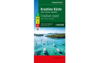 f&b Straßenkarten Kroatien Küste, Straßen- und Freizeitkarte 1:200.000, freytag & berndt Freytag-Berndt und Artaria
