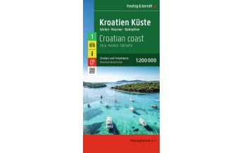 Road Maps Croatia Kroatien Küste, Straßen- und Freizeitkarte 1:200.000, freytag & berndt KOMPASS freytag & berndt