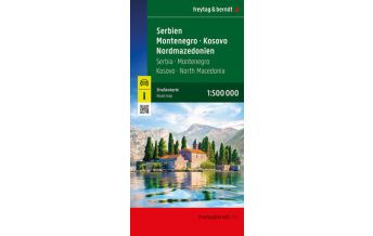 Straßenkarten Nordmazedonien Serbien - Montenegro - Kosovo - Nordmazedonien, Straßenkarte 1:500.000, freytag & berndt Freytag-Berndt und Artaria