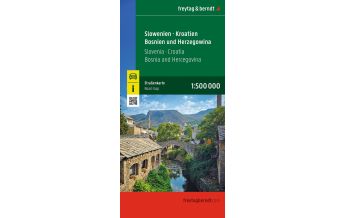 Road Maps Slovenia Slowenien - Kroatien - Bosnien und Herzegowina, Straßenkarte 1:500.000, freytag & berndt KOMPASS freytag & berndt