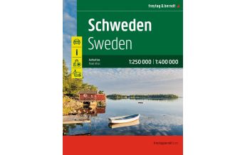 Straßenkarten Schweden Schweden, Autoatlas 1:250.000 - 1:400.000, freytag & berndt KOMPASS freytag & berndt
