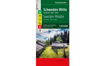 Road Maps Scandinavia Schweden Mitte, Straßen- und Freizeitkarte 1:250.000, freytag & berndt KOMPASS freytag & berndt