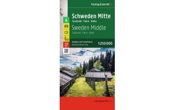 Straßenkarten Skandinavien Schweden Mitte, Straßen- und Freizeitkarte 1:250.000, freytag & berndt KOMPASS freytag & berndt