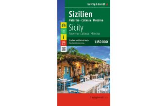 Straßenkarten Italien Sizilien, Straßen- und Freizeitkarte 1:150.000, freytag & berndt KOMPASS freytag & berndt