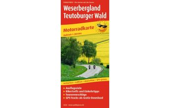 Motorradkarten Deutschland Weserbergland - Teutoburger Wald, Motorradkarte 1:200.000 KOMPASS freytag & berndt