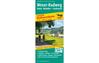 Radkarten Deutschland Weser-Radweg, Radtourenkarte 1:50.000 Freytag-Berndt und ARTARIA