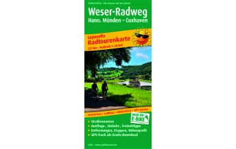 Radkarten Deutschland Weser-Radweg, Radtourenkarte 1:50.000 KOMPASS freytag & berndt