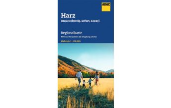 Road Maps ADAC Regionalkarte Blatt 8 Harz, Braunschweig, Erfurt, Kassel 1:150 000 ADAC Verlag