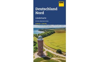 Road Maps ADAC Länderkarte Deutschland Nord 1:500.000 ADAC Verlag
