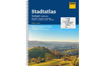 Road & Street Atlases ADAC Stadtatlas Stuttgart/Heilbronn 1:20 000 ADAC Verlag