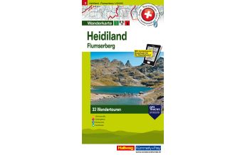 Wanderkarten Schweiz & FL Heidiland, Flumserberge Hallwag Verlag