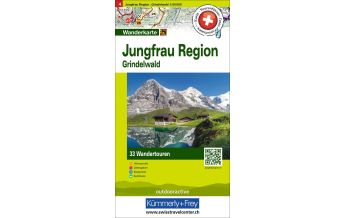 Hiking Maps Switzerland Jungfrau Region, Grindelwald Touren-Wanderkarte Nr. 4 Hallwag Verlag