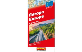Road Maps Europe Europa Strassenkarte 1:3,6 Mio. Hallwag Verlag