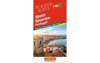 Straßenkarten Spanien / Portugal Strassenkarte 1:1 Mio. Hallwag Verlag