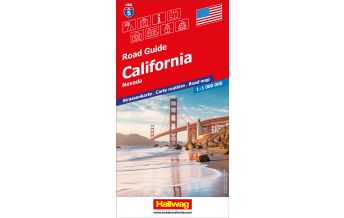 Road Maps California, Nevada Strassenkarte 1:1 Mio., Road Guide Nr. 5 Hallwag Verlag