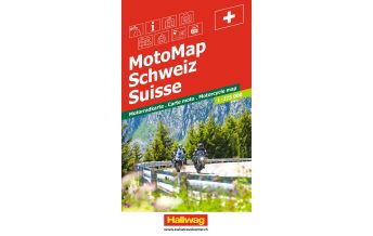 Motorradkarten Hallwag MotoMap Motorradkarte Schweiz 1:275.000 Hallwag Verlag