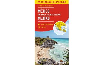 Straßenkarten MARCO POLO Kontinentalkarte Mexiko, Guatemala, Belize, El Salvador 1: 2 500 000 Mairs Geographischer Verlag Kurt Mair GmbH. & Co.