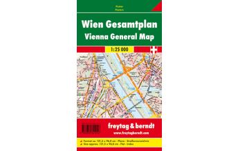Poster and Wall Maps Wandkarte: Wien Gesamtplan 1:25.000 Freytag-Berndt und Artaria