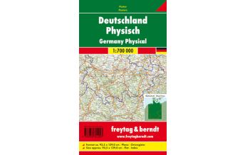 Road Maps Germany Wandkarte: Deutschland physisch 1:700.000 Freytag-Berndt und Artaria