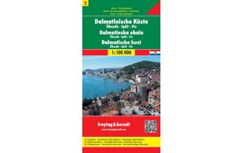 f&b Straßenkarten freytag & berndt Auto + FreizeitkartenDalmatinische Küste Blatt 2, Šibenik - Split - Vis 1:100.000 Freytag-Berndt und ARTARIA