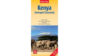 Nelles Map Landkarte Kenya - Serengeti (Tanzania) | Kenia - Serengeti (Tansania) | Kenya - Serengeti (Tanzanie) | Kenia - Serengueti (Tanzania) Nelles-Verlag