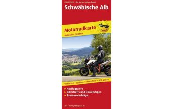 Motorradkarten Deutschland Schwäbische Alb, Motorradkarte 1:200.000 KOMPASS freytag & berndt