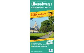 Radkarten Deutschland Elberadweg 1, Bad Schandau - Dessau, Radtourenkarte 1:50.000 KOMPASS freytag & berndt