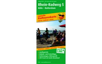 Radkarten Niederlande Rhein-Radweg 5, Köln - Rotterdam, Radtourenkarte 1:50.000 KOMPASS freytag & berndt