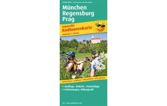 Radkarten Tschechien München - Regensburg - Prag KOMPASS freytag & berndt