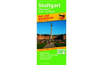 Radkarten Deutschland Stuttgart, Rad- und Wanderkarte 1:50.000 KOMPASS freytag & berndt