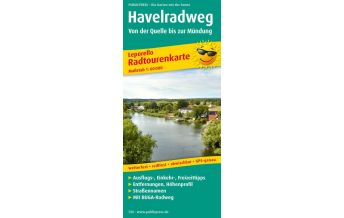 Radkarten Deutschland Havelradweg, Von der Quelle bis zur Mündung KOMPASS freytag & berndt