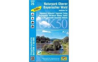 Wanderkarten Bayern UK50-26 Naturpark Oberer Bayerischer Wald - westlicher Teil LDBV