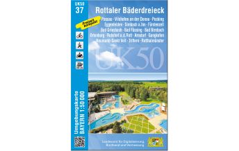 Wanderkarten Oberösterreich Bayerische UK50-37, Rottaler Bäderdreieck 1:50.000 LDBV
