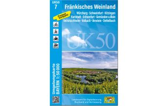Hiking Maps Bavaria UK50-7 Fränkisches Weinland 1:50.000 LDBV