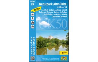 Wanderkarten Bayern UK50-24 Naturpark Altmühltal mittlerer Teil 1:50.000 LDBV