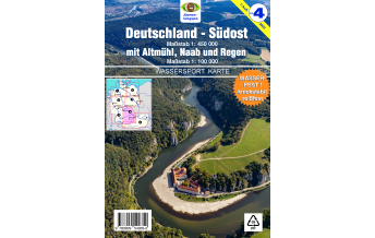 Canoeing Wassersport-Wanderkarte 4, Deutschland Südost 1:450.000 Jübermann