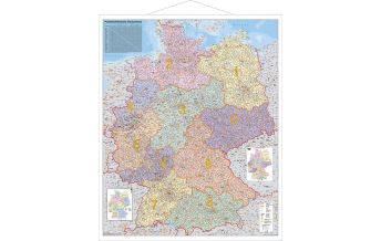 Poster und Wandkarten Postleitzahlenkarte Deutschland 1:760.000 mit Metallleisten Stiefel GmbH