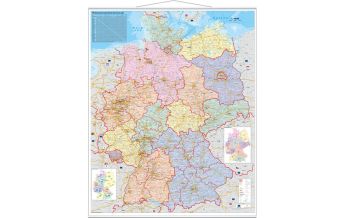 Poster and Wall Maps Organisationskarte Deutschland 1:750.000 mit Metallleisten  Stiefel GmbH