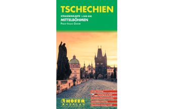 Straßenkarten Tschechien Höfer Straßenkarte CS 005 Mittelböhmen 1:200.000 KOMPASS freytag & berndt