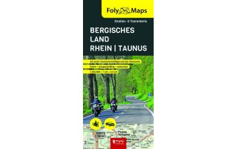 Motorcycle Maps Germany FolyMaps Bergisches Land - Rhein - Taunus 1:250 000 Touristik-Verlag Vellmar