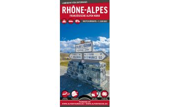 Motorradkarten Frankreich MoTourMaps Rhône-Alpes (Französische Alpen Nord) 1:300.000 MoTourMedia