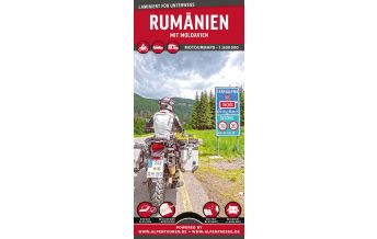Motorradkarten Europa MoTourMaps Rumänien mit Moldavien Auto- und Motorradkarte 1:800.000 MoTourMedia