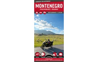 Motorradkarten Europa MoTourMaps Montenegro Auto- und Motorradkarte 1:275.000 MoTourMedia