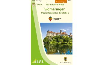 Hiking Maps Black Forest / Swabian Alps Albverein-Karte W252, Sigmaringen - Obere Donau (Ost), Zwiefalten 1:25.000 Landesvermessungsamt Baden-Württemberg